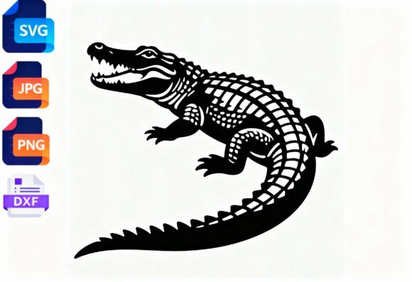 Alligator SVG Cut File: A Versatile Reptile Design Asset