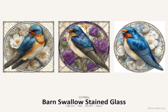 Barn Swallow Stained Glass: A Vibrant Asset for Modern Creators
