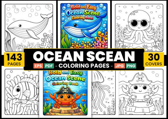 Bold and Easy Ocean Scene Coloring Pages: A Creative Toolkit for Relaxation and Profit