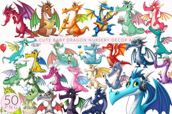 Bring Magic to Your Projects with Baby Dragon Clipart