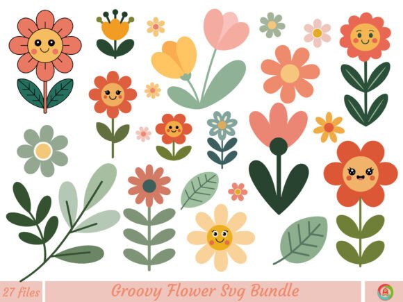 Bring Retro Vibes to Life with the Groovy Flower Svg Bundle