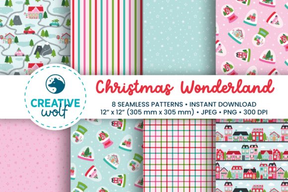 Christmas Wonderland Seamless Patterns for Holiday Design