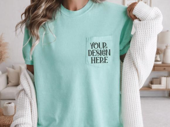 Comfort Colors 6030 Pocket Shirt Mockup: A Designer's Cozy Essential