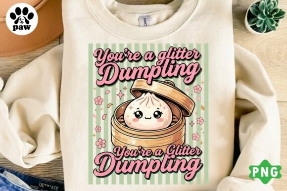 Cute Dumpling PNG Design: Funny Food Graphic for Creators