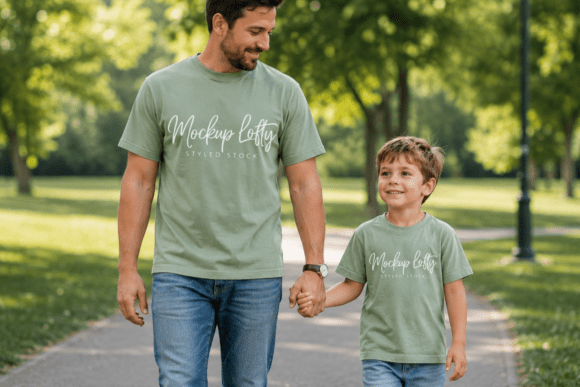 Daddy and Me Cc1717 Shirts Mockup 9: Your Go-To for Fresh Family Branding