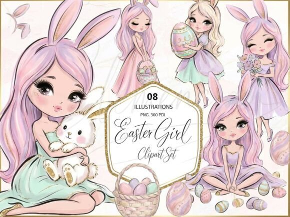 Easter Bunny Girl Clipart PNG Set: A Designer's Guide