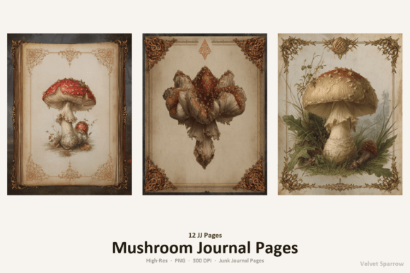 Mushroom Journal Pages: Layered Textures for Authentic Projects