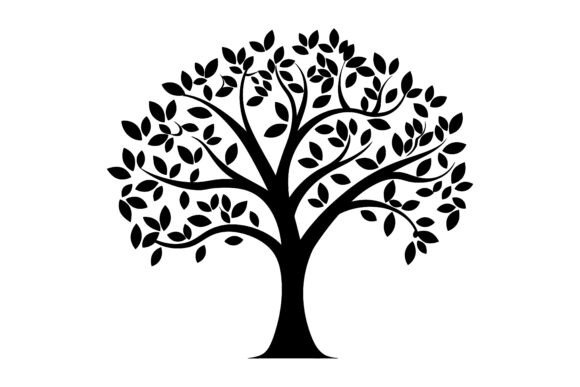 Oak Tree Silhouette: A Graphic Set for Timeless Design