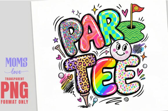 PAR TEE Sublimation PNG: A Vibrant Design for Golf Creations