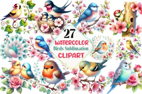 Spring Birds Sublimation Clipart: A Designer's Toolkit