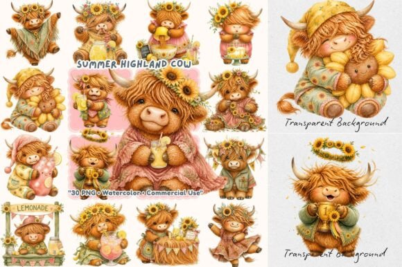 Summer Festival Highland Cow Watercolor: A Designer's Guide to Rustic Charm