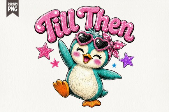 Summer Till then Penguin PNG: Adorable Design Asset