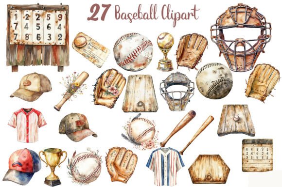 Vintage Baseball Clipart: Timeless Graphics for Modern Projects