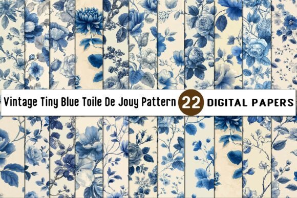 Vintage Tiny Blue Toile De Jouy Pattern: A Designer's Guide