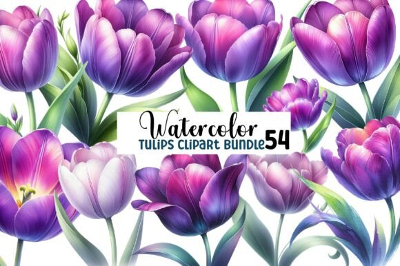 Watercolor Tulips Clipart Bundle: A Fresh Take on Floral Design